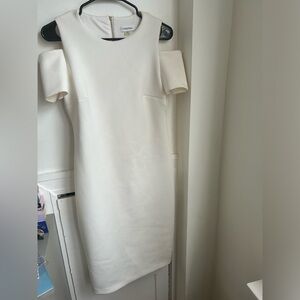 Calvin Klein Cold Shoulder Scuba Sheath Dress
